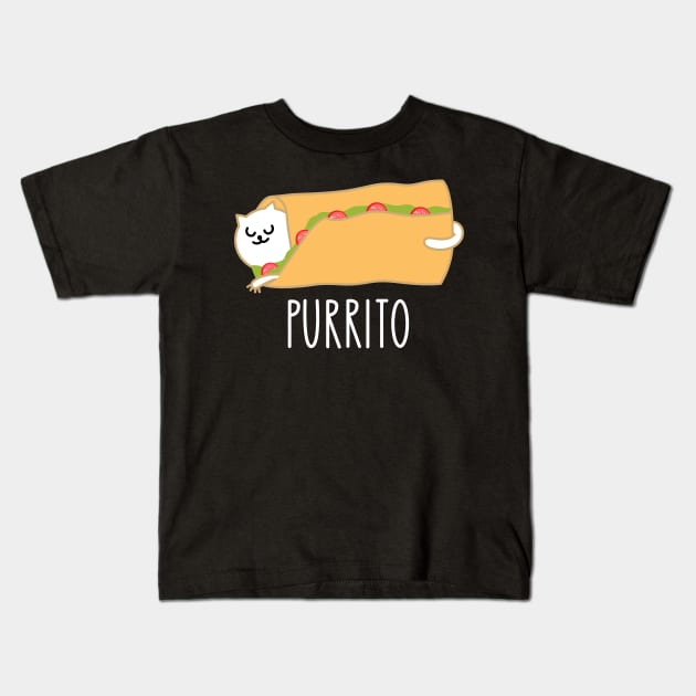 Funny purrito taco cat (b) Kids T-Shirt by spontania